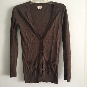 Brown Boyfriend Cardigan XS